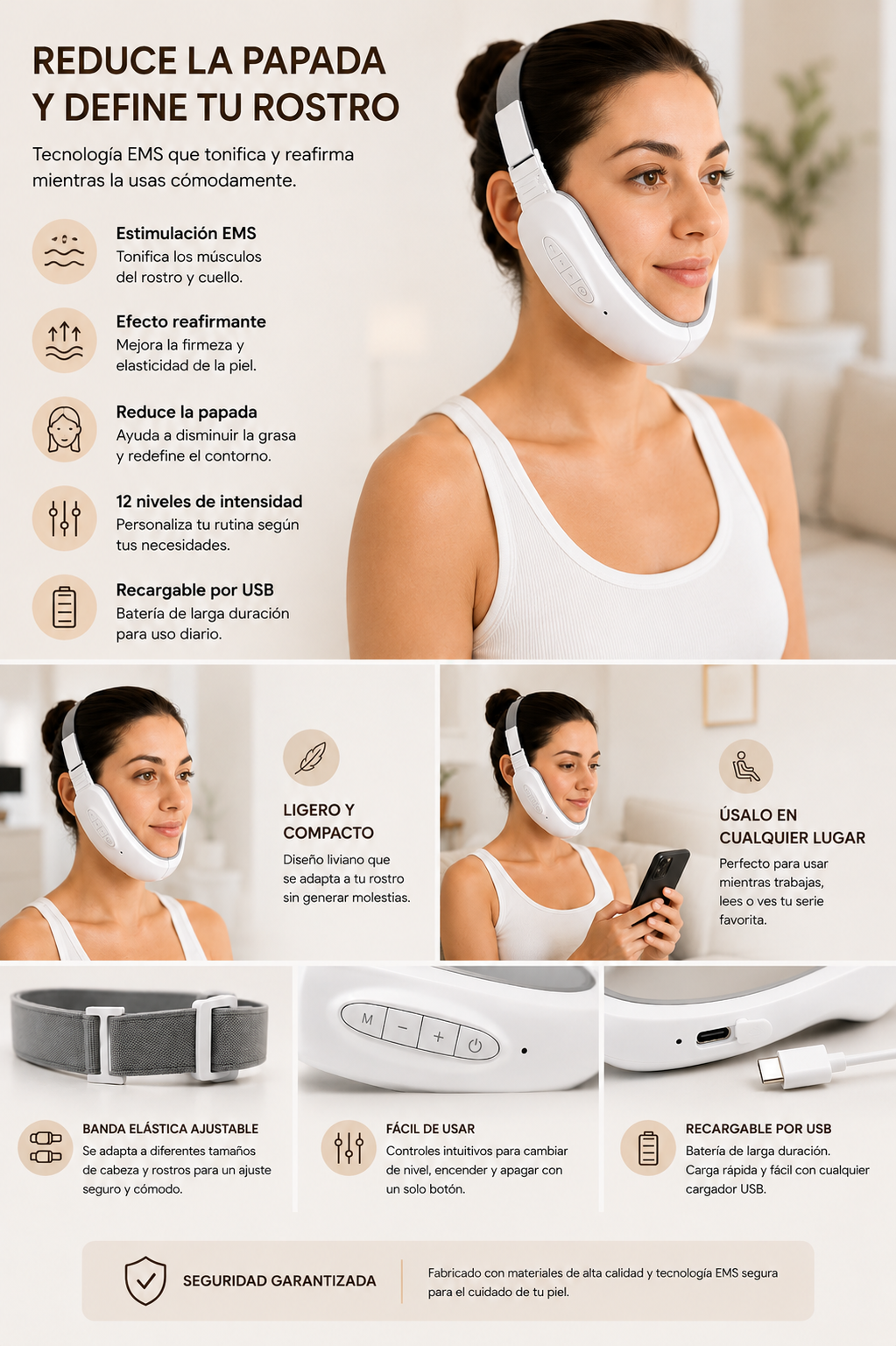 Línea V™ Reafirmador Facial y Contorno de Mandíbula