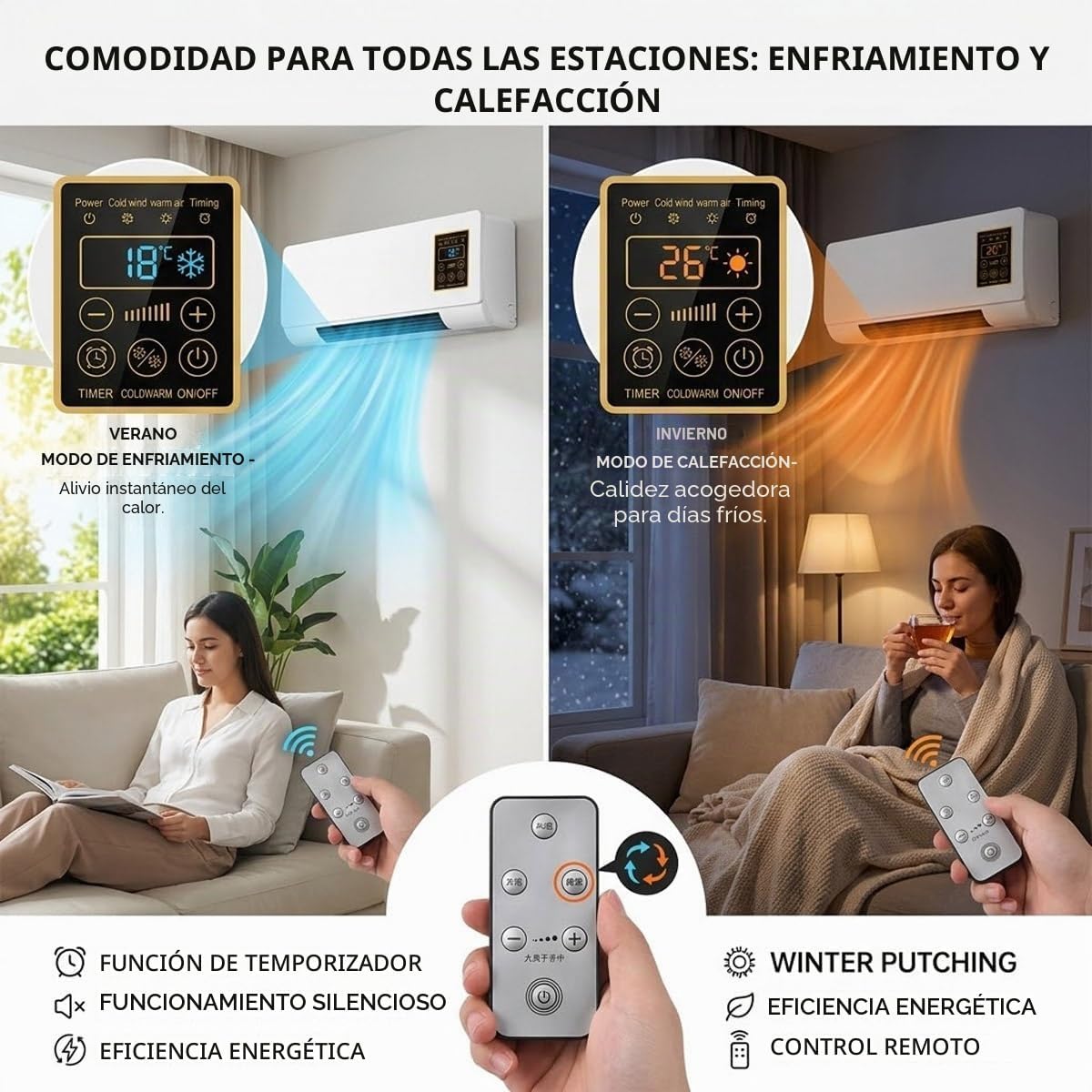 Mini aire acondicionado portátil 2 en 1