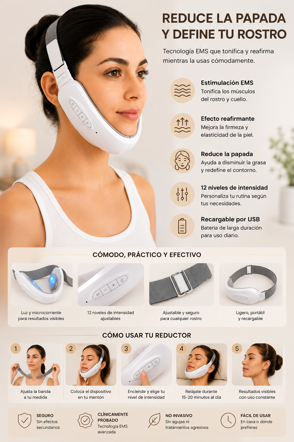 Línea V™ Reafirmador Facial y Contorno de Mandíbula
