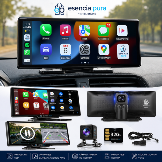 Pantalla de coche Apple & Android CarPlay