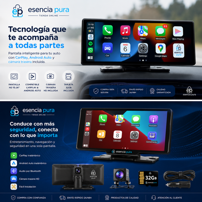 Pantalla de coche Apple & Android CarPlay