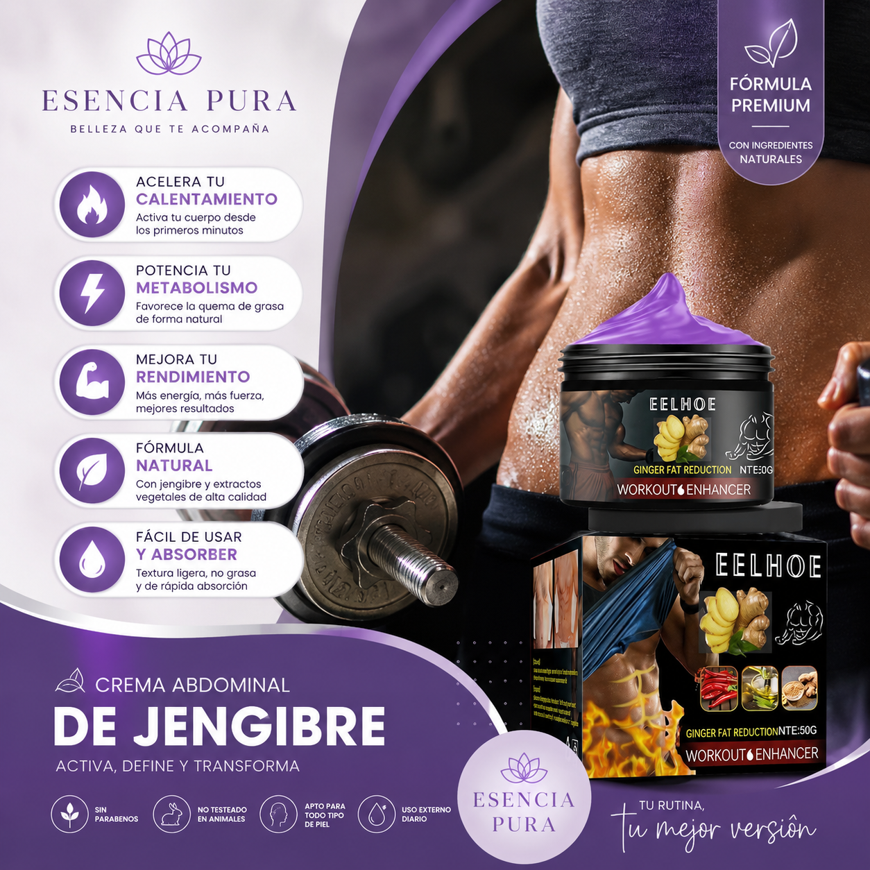 Crema Reduccion de Grasa Jengibre