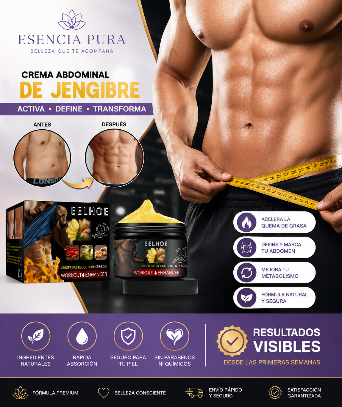 Crema Reduccion de Grasa Jengibre
