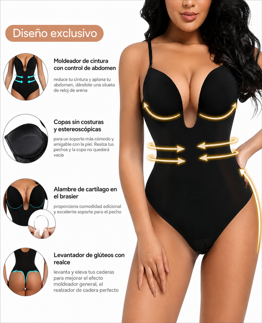 Body Moldeador Sin Costuras Color Negro - Talla XL/XXL