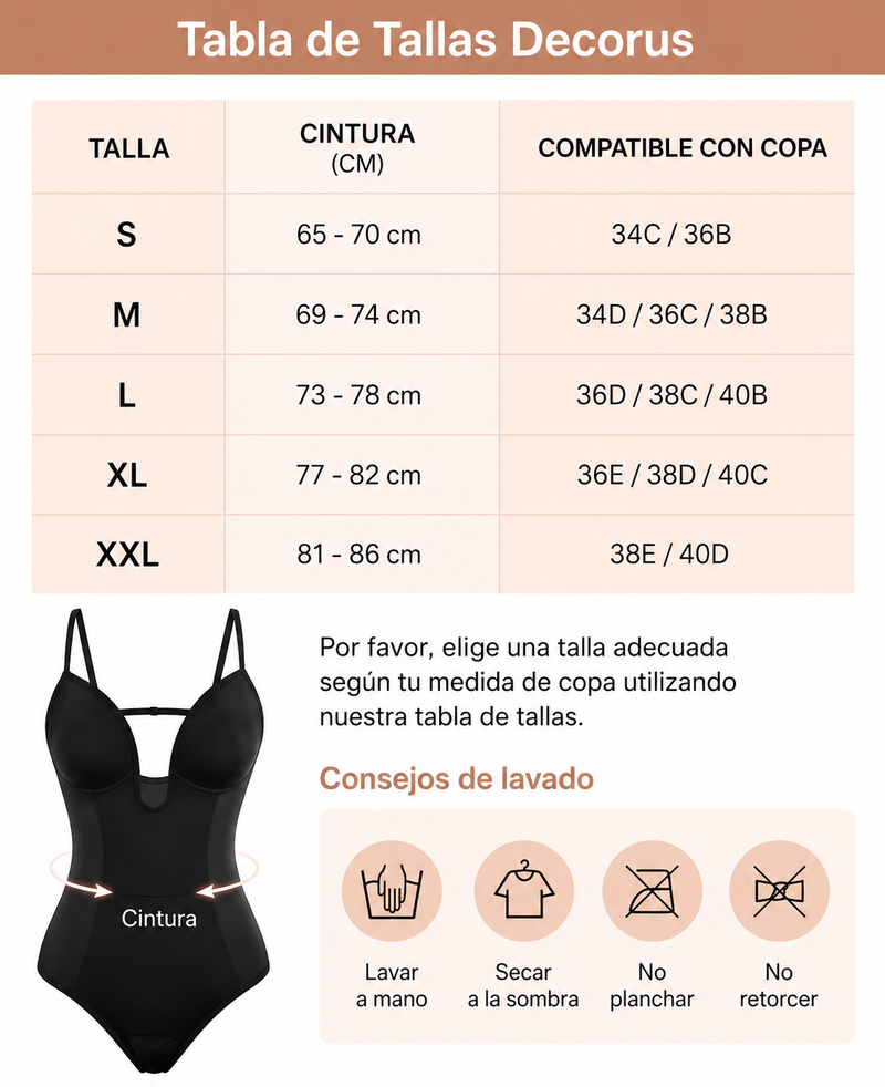 Body Moldeador Sin Costuras Color Negro - Talla XL/XXL